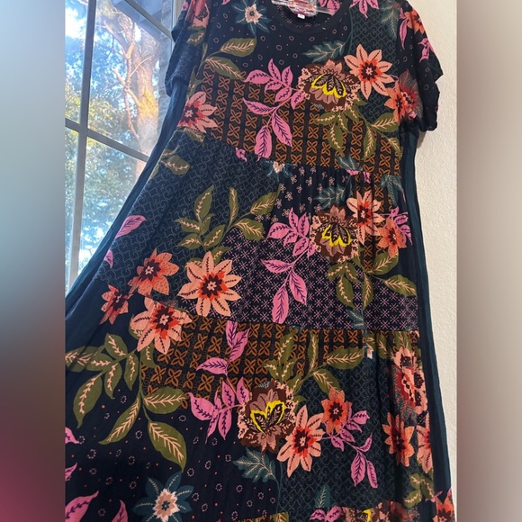 JOHNNY WAS DELFINO TIERED CAP SLEEVE MAXI DRESS Sz PXL - Picture 3 of 11